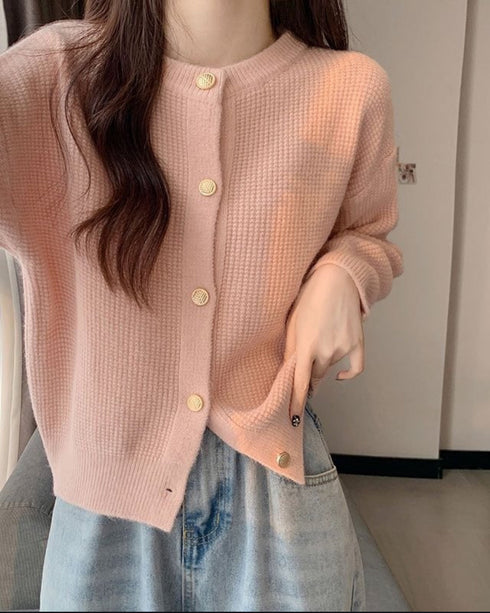 Women Casual Button Down Cardigan